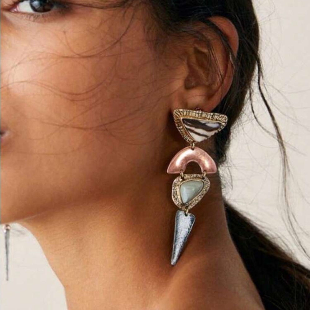 Statement Multicolor Drop Earrings - Women Jewelry R334